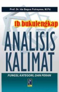 Analisis kalimat : fungsi, kategori, dan peran