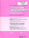 Strategic Management Journal