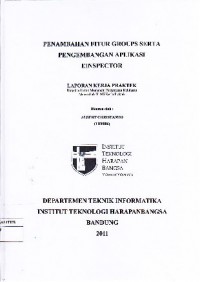 Penambahan Fitur Groups serta Pengembangan Aplikasi Einspector