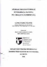 Aplikasi Sistem Informasi Sumberdaya Manusia PT. Cibaliung Sumberdaya