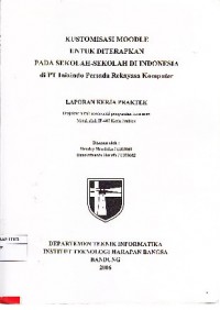 Kustominasi Moodle untuk Diterapkan pada Sekolah-sekolah di Indonesia di PT Inixindo Persada Rekayasa Komputer