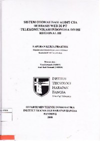 Sistem Otomatisasi Audit CSA Berbasis Web di PT. Telekomunikasi Indonesia Divisi Regional III