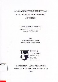 Aplikasi Daftar Permintaan Barang di PT.LEN Industri (Persero)