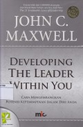 Developing The Leader Within You